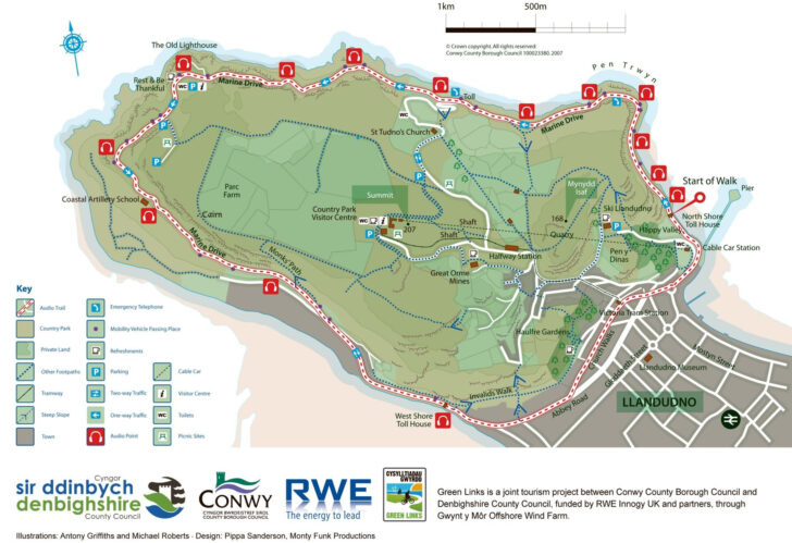 Map of the Great Orme Llandudno