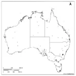 Australia Blank Map – Outline Map Of Australia [Pdf] Within Australia Map Black And White Printable