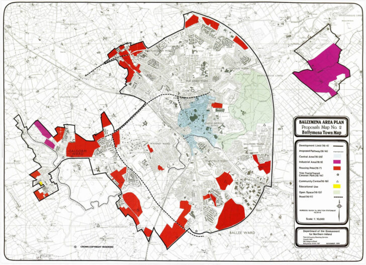 Map of Ballymena Northern Ireland
