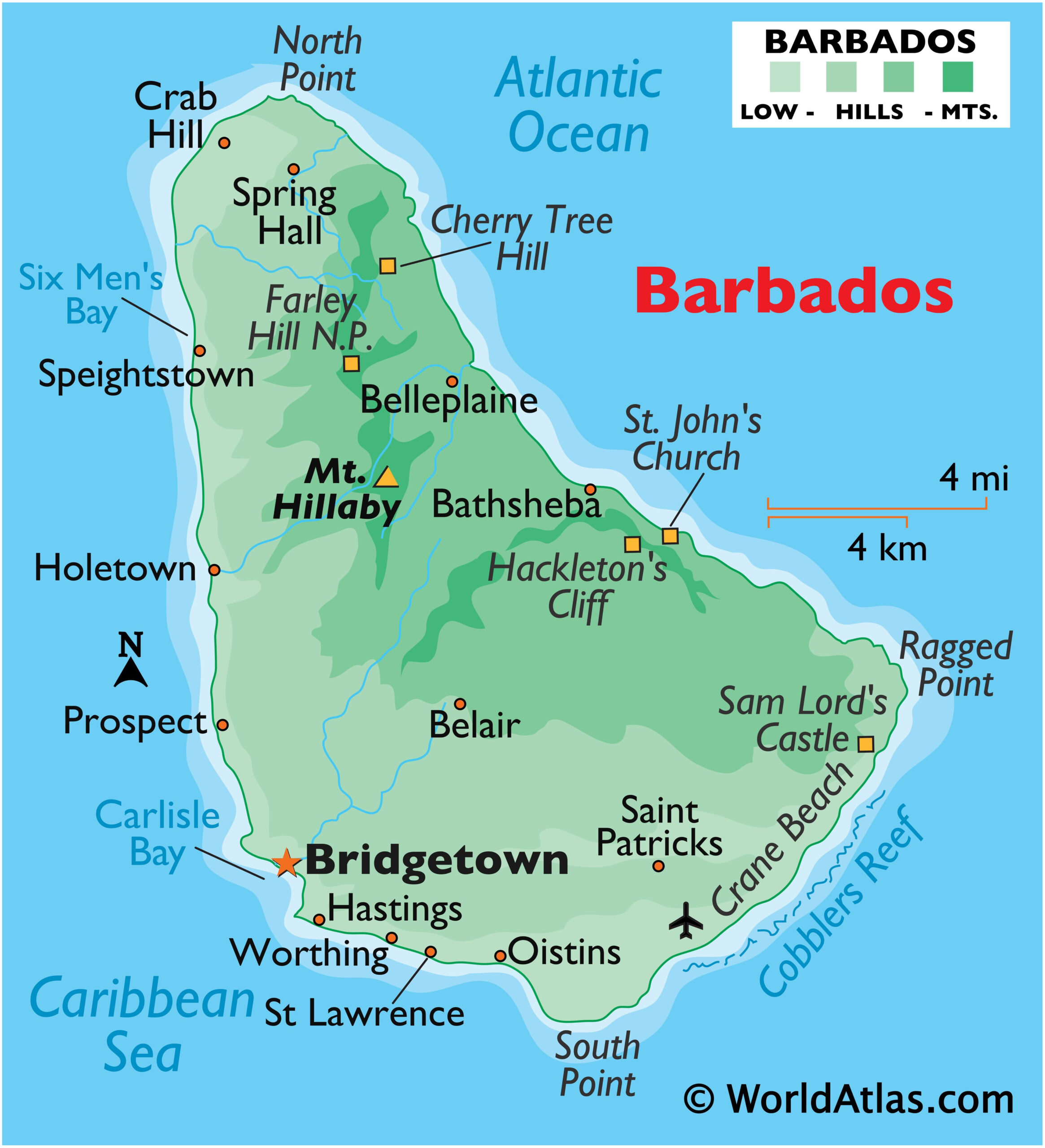 Barbados Maps &amp;amp; Facts - World Atlas for Map Of Barbados