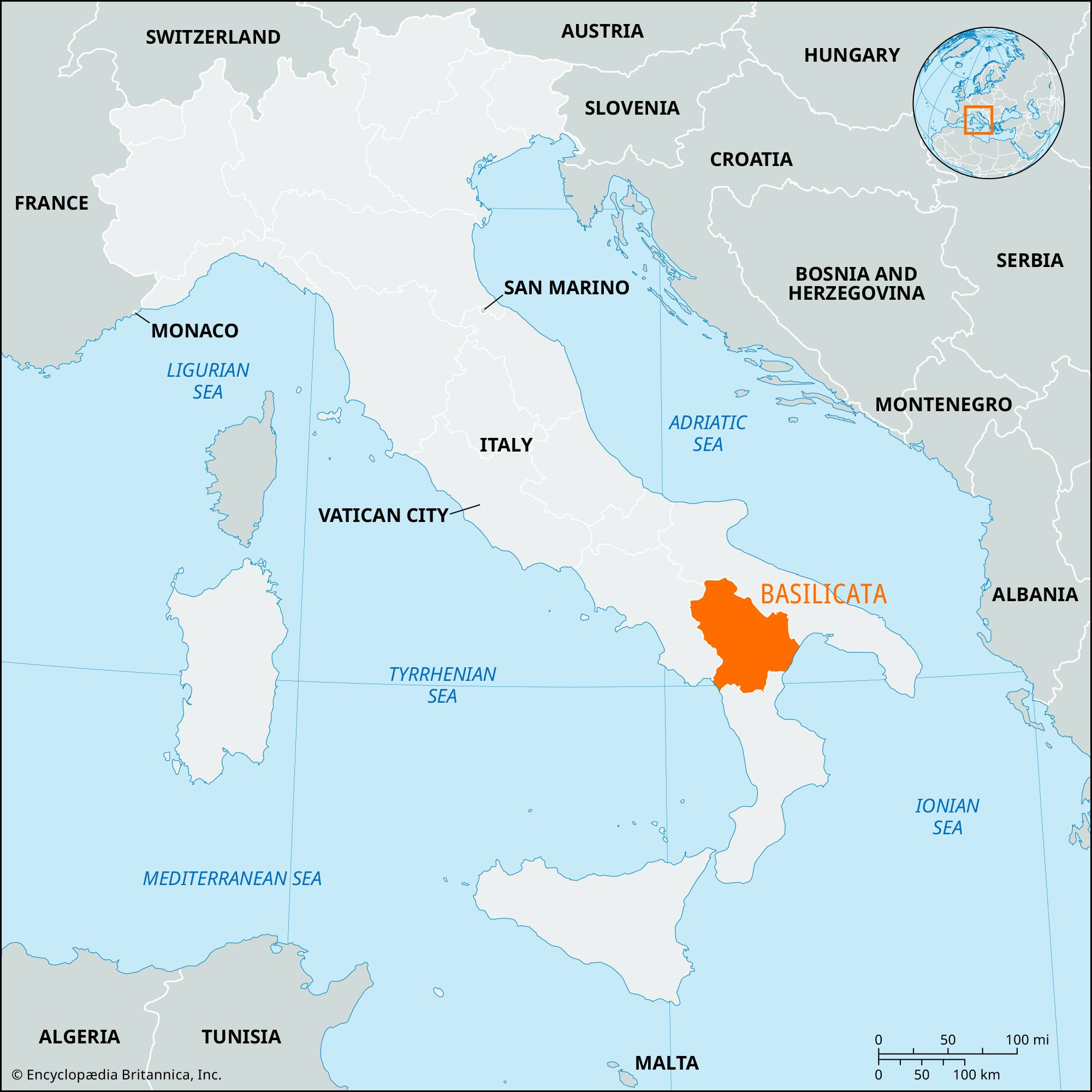 Basilicata | Italy, Map, Population, &amp;amp; Facts | Britannica intended for Map Of Basilicata Region Italy