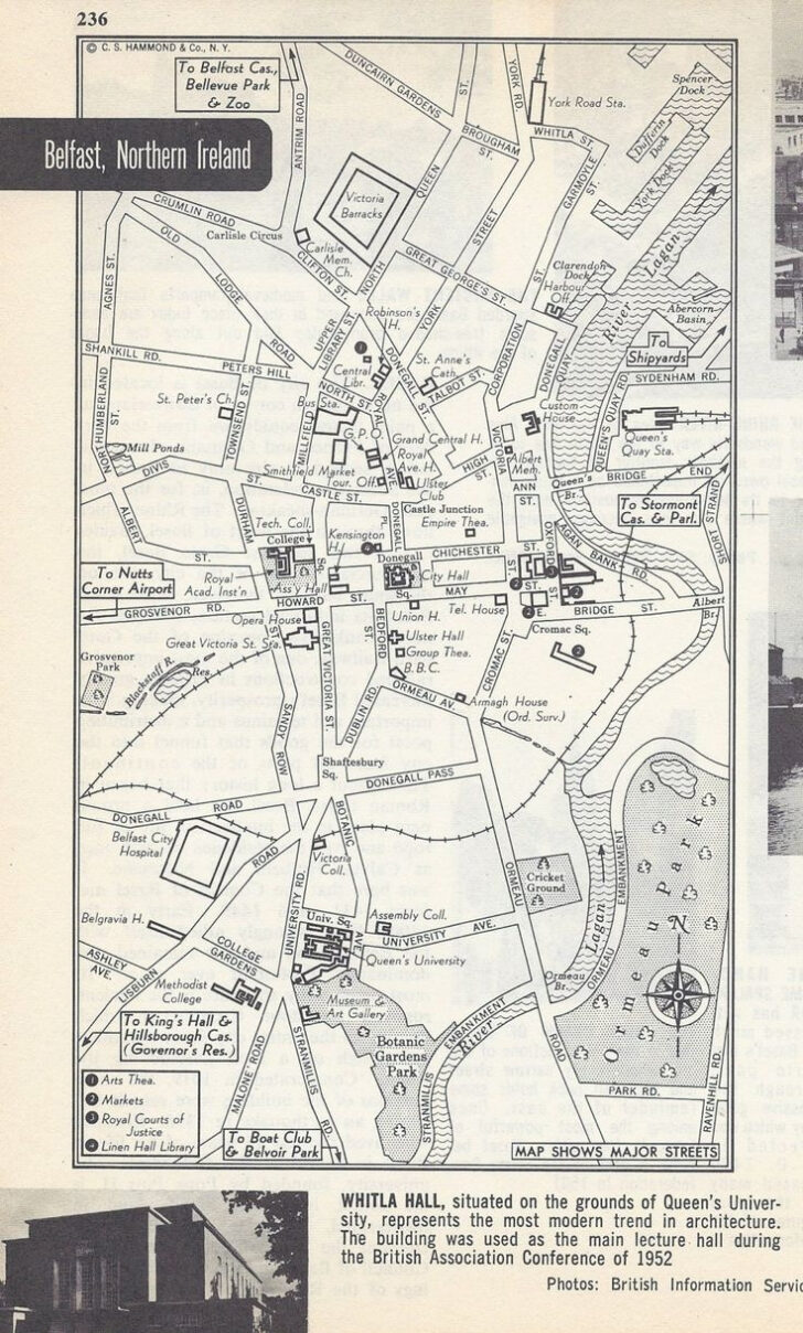 Street Map of Belfast Northern Ireland