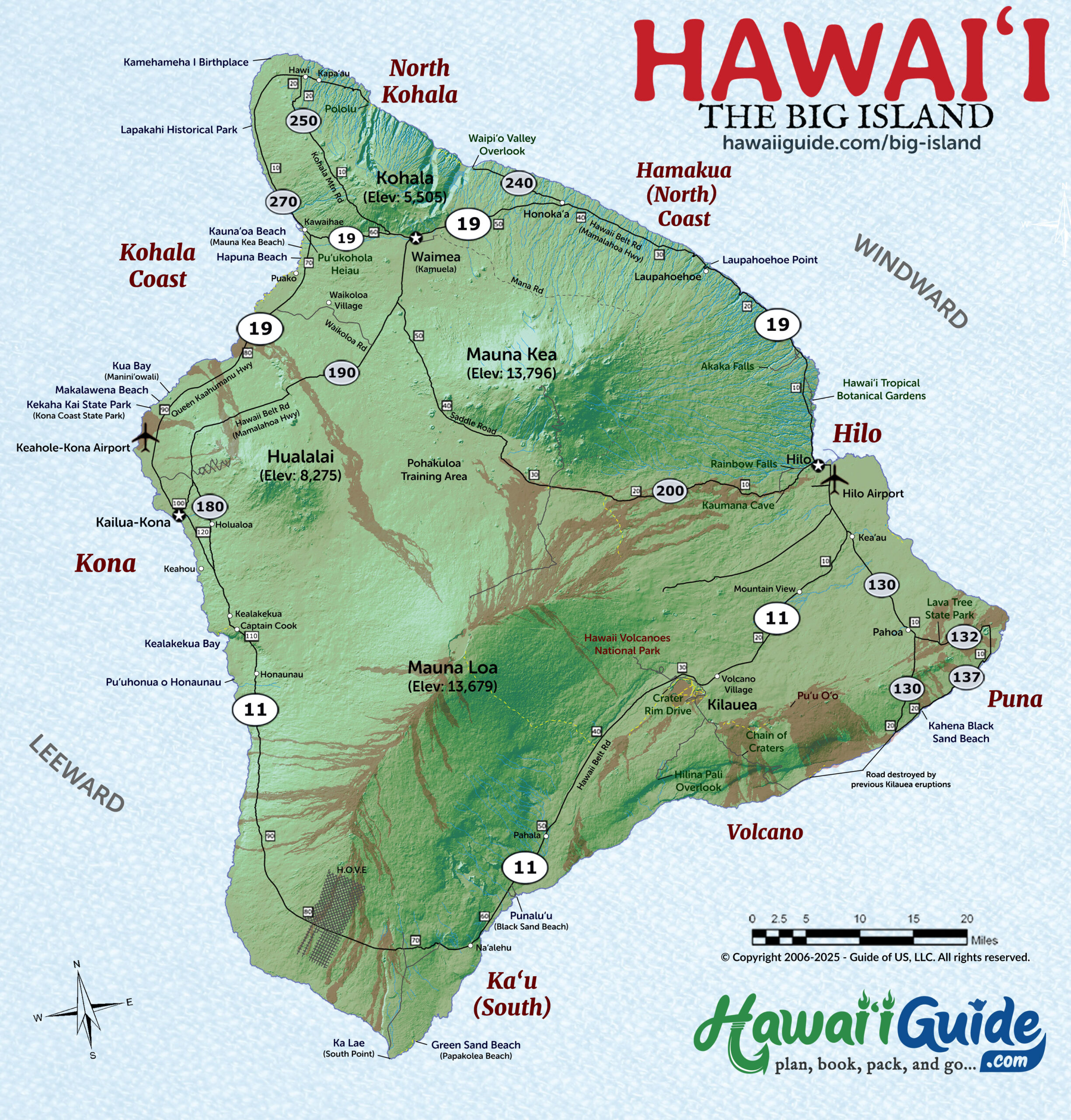 big island hawaii maps with printable road map regarding map of hawaii big island printable scaled Big Island Hawaii Maps With Printable Road Map regarding Map of Hawaii Big Island Printable