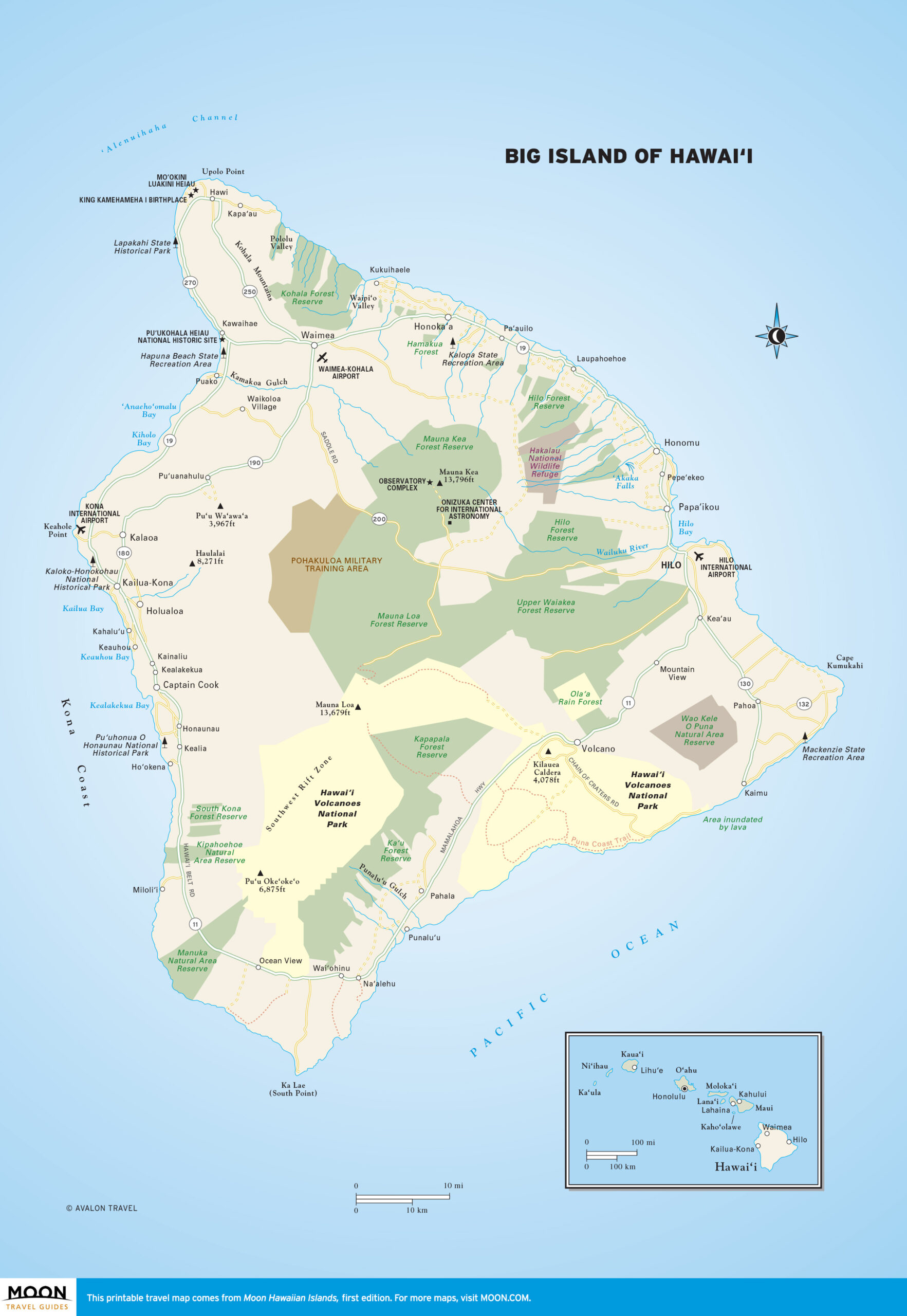 big island of hawaii moon travel guides in printable map of hawaii big island scaled Big Island Of Hawai'I | Moon Travel Guides in Printable Map Of Hawaii Big Island