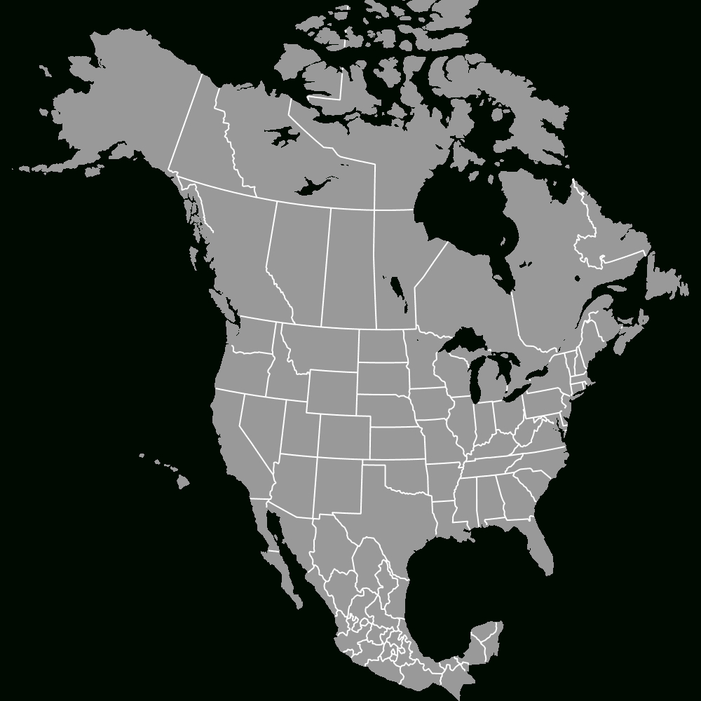 Blank Map Of Canada, Usa And Mexico — Ultimaps in Blank Us And Canada Map Printable