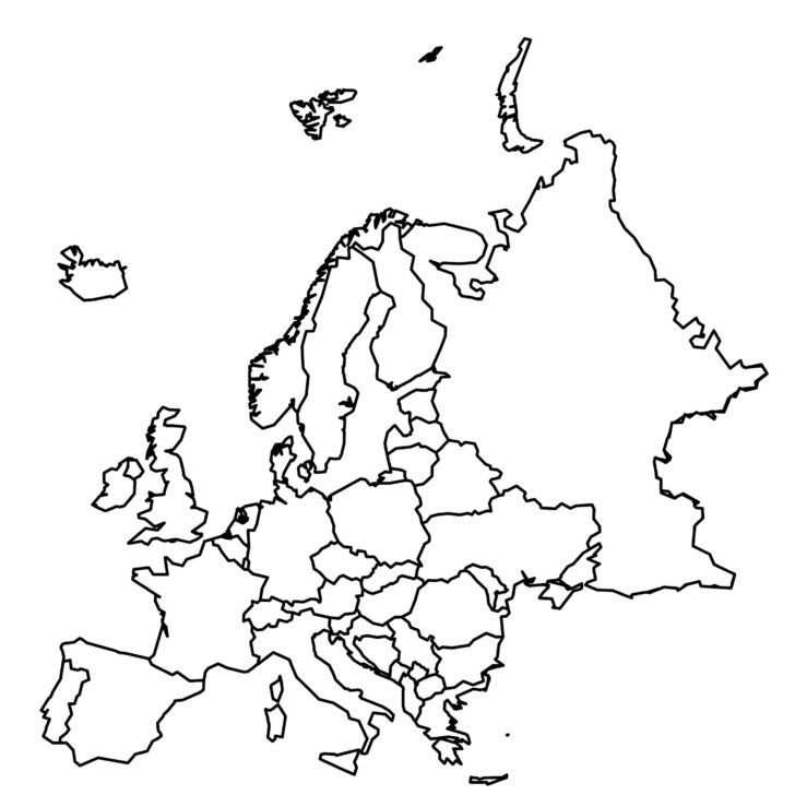 Free Printable Outline Map of Europe