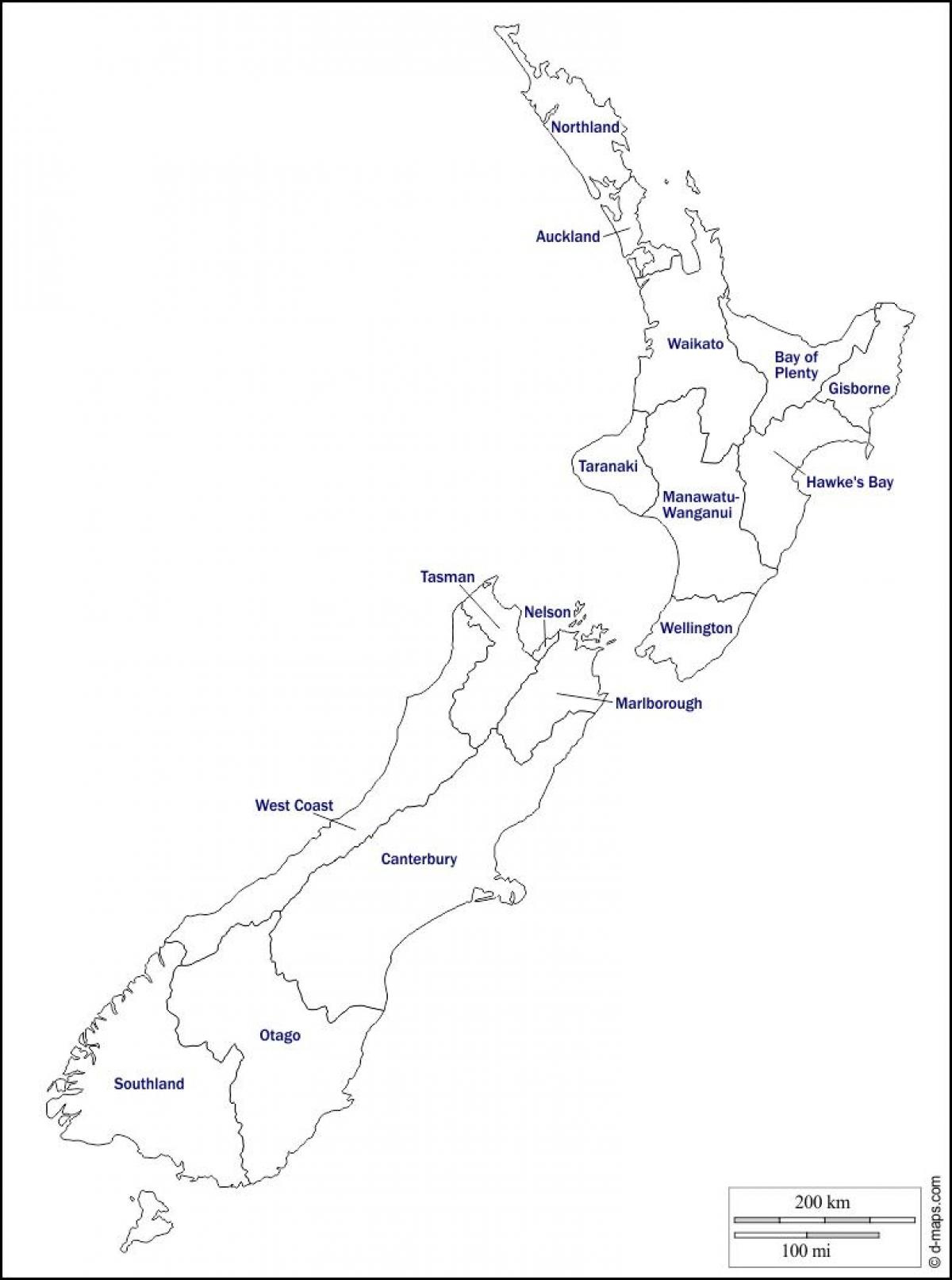 Blank Map Of New Zealand: Outline Map And Vector Map Of New Zealand throughout Blank Map Of New Zealand Printable