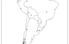 Blank Map Of South America – Outline, Countries, Capitals pertaining to North And South America Map Blank
