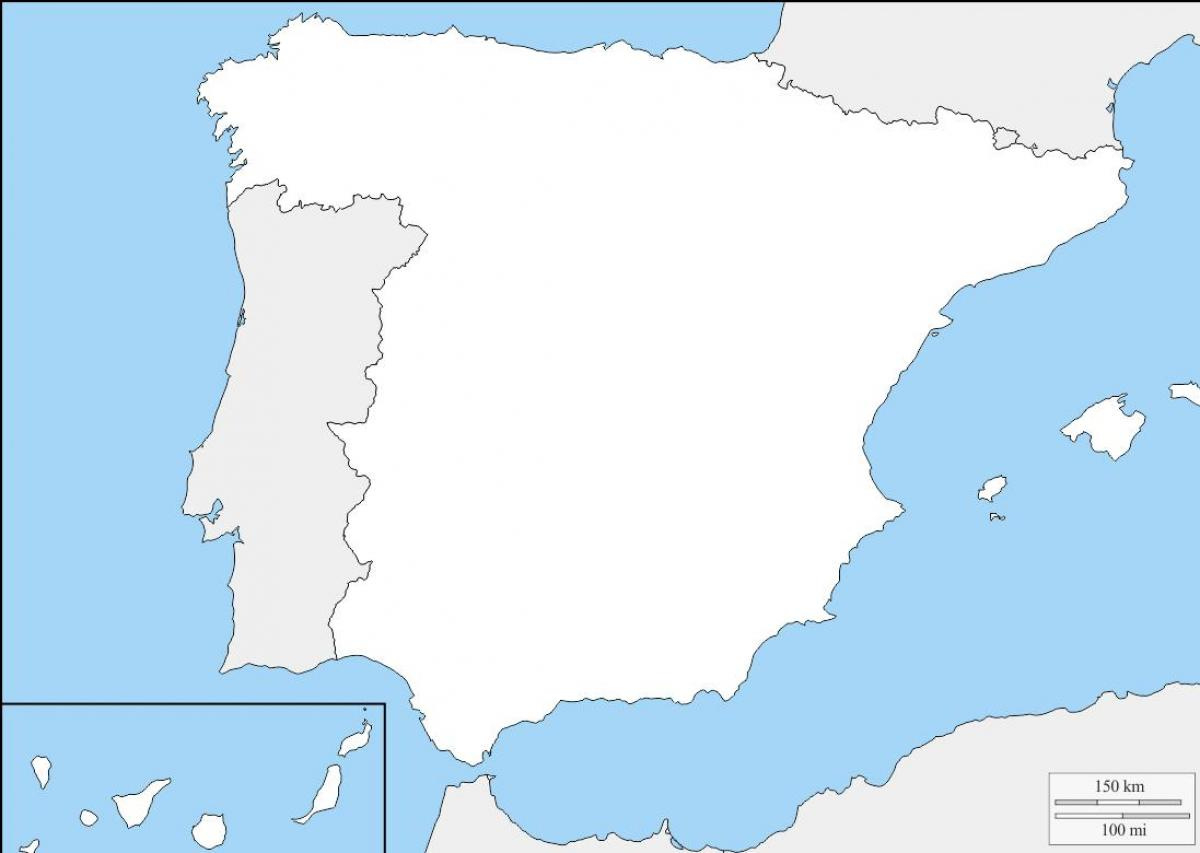 Blank Map Of Spain: Outline Map And Vector Map Of Spain with regard to Outline Map of Spain and Portugal
