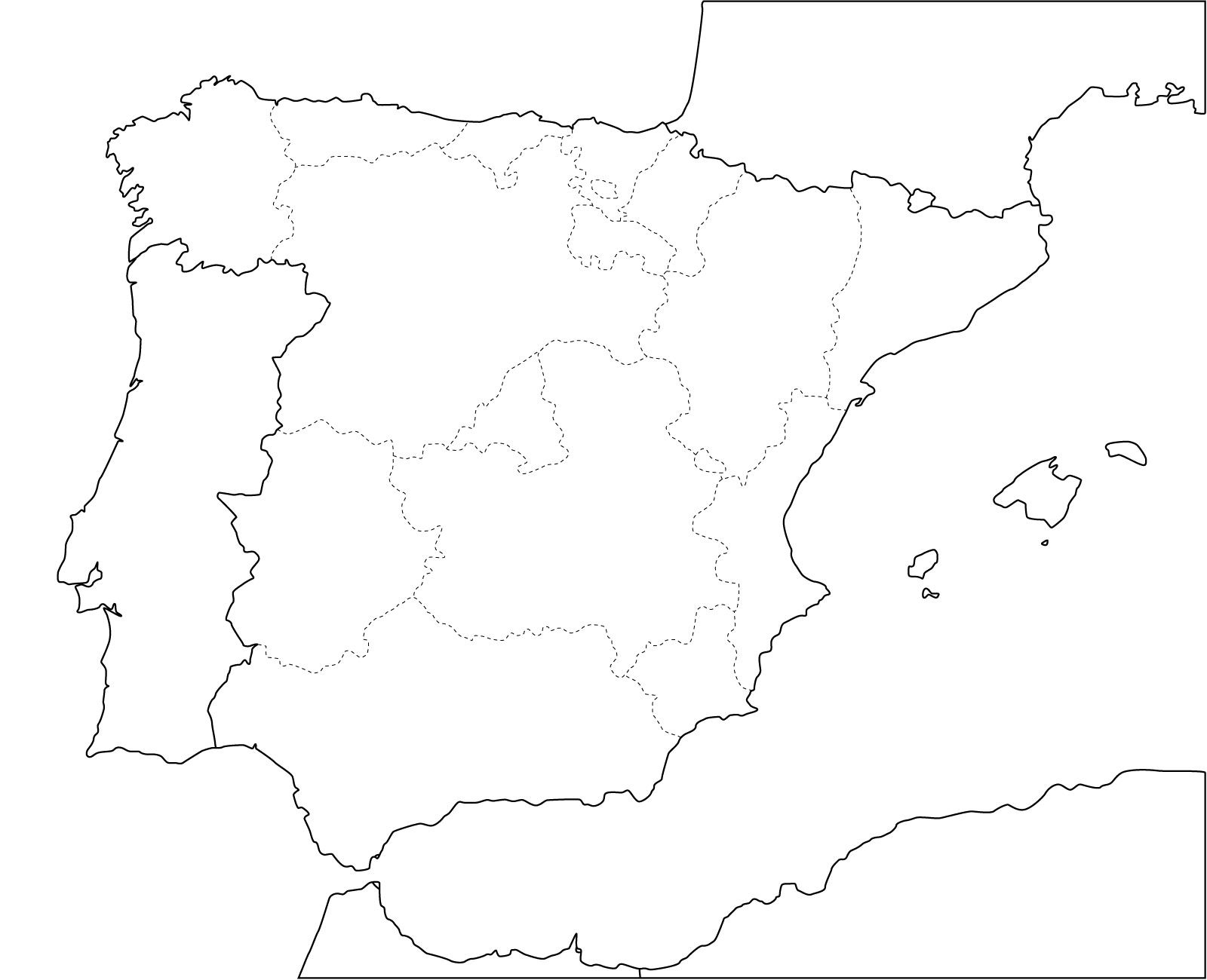 blank map of spain plain map of spain southern europe europe inside blank map of spain and portugal Blank Map Of Spain - Plain Map Of Spain (Southern Europe - Europe) inside Blank Map of Spain and Portugal