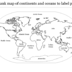 Blank Map Of The Continents And Oceans Ppt And Google Slides Intended For Printable Blank Map Of Continents And Oceans To Label