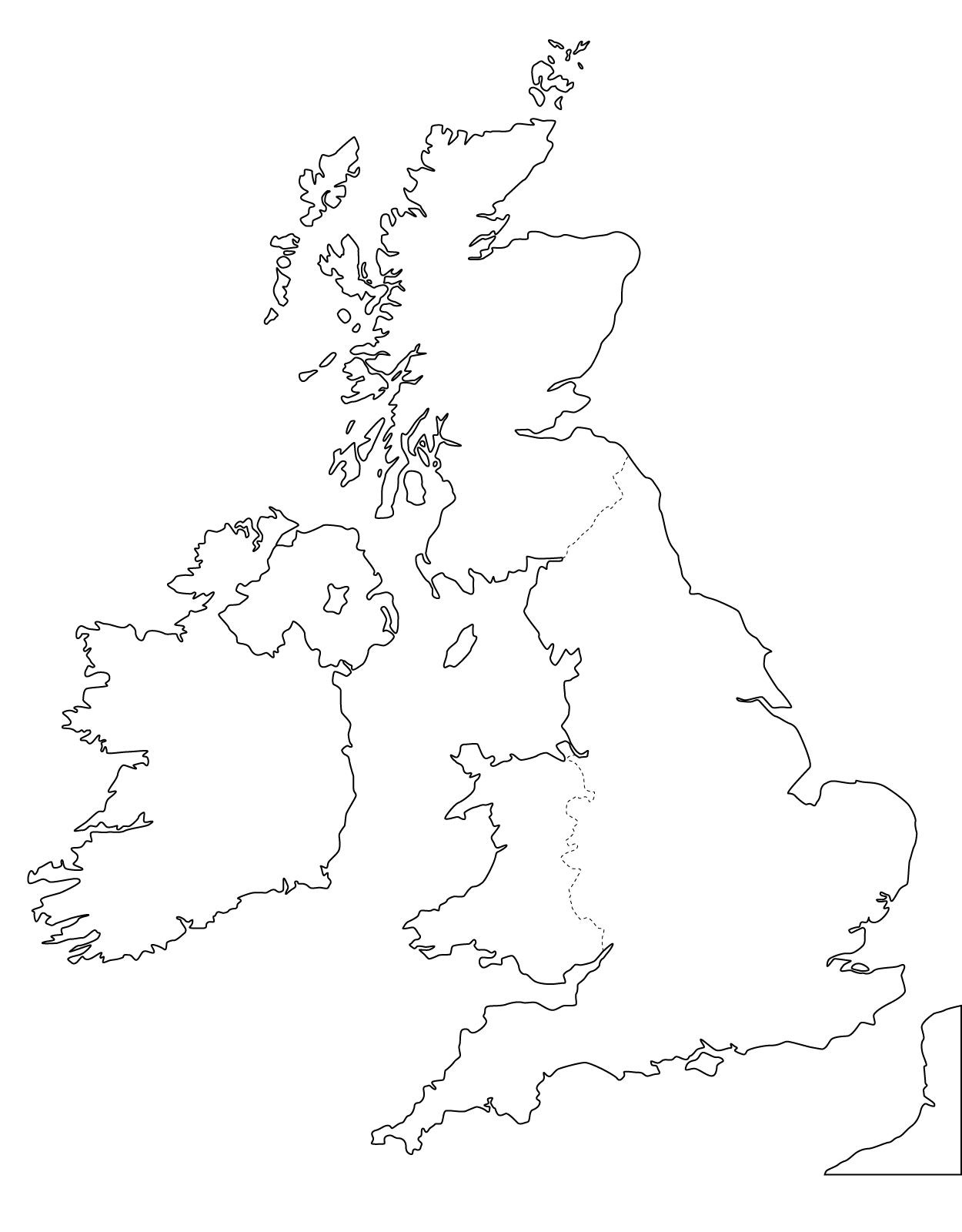 Blank Map Of United Kingdom (Uk): Outline Map And Vector Map Of in Free Printable Map of British Isles