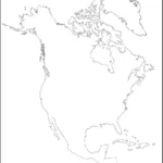 Blank North America Map – Outline, Countries [Image/Pdf] For Map Of North America And South America Blank