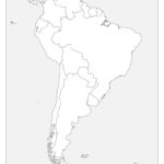 Blank Politische Karte Von Südamerika Einfache Wohnung Regarding Blank Map Of Latin America Printable