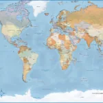Blank Printable World Map With Countries & Capitals In Printable World Map With Cities