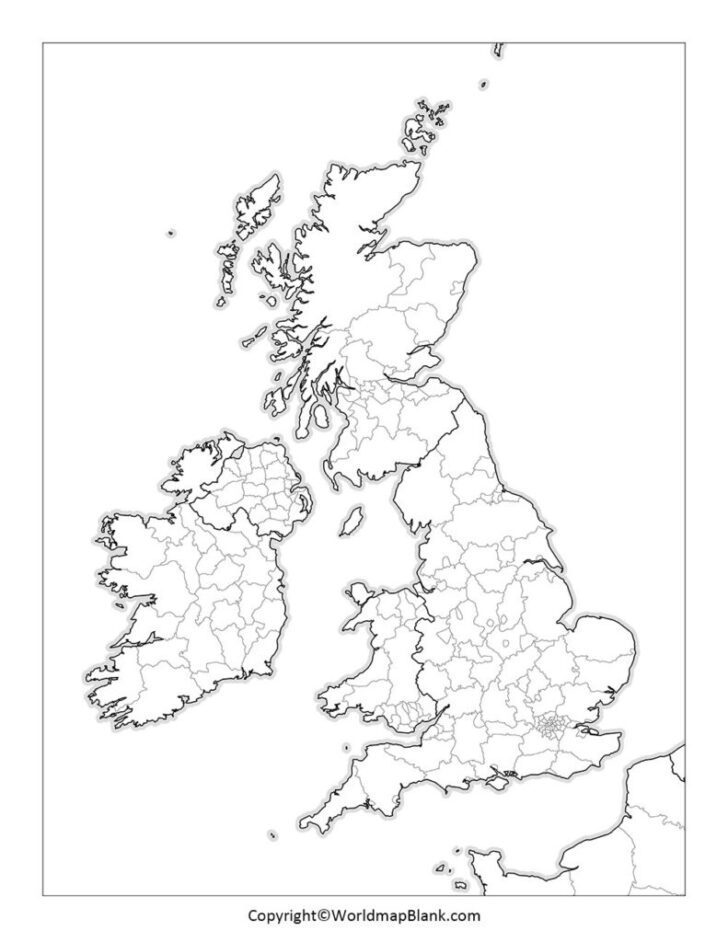 Blank Map of England and Scotland