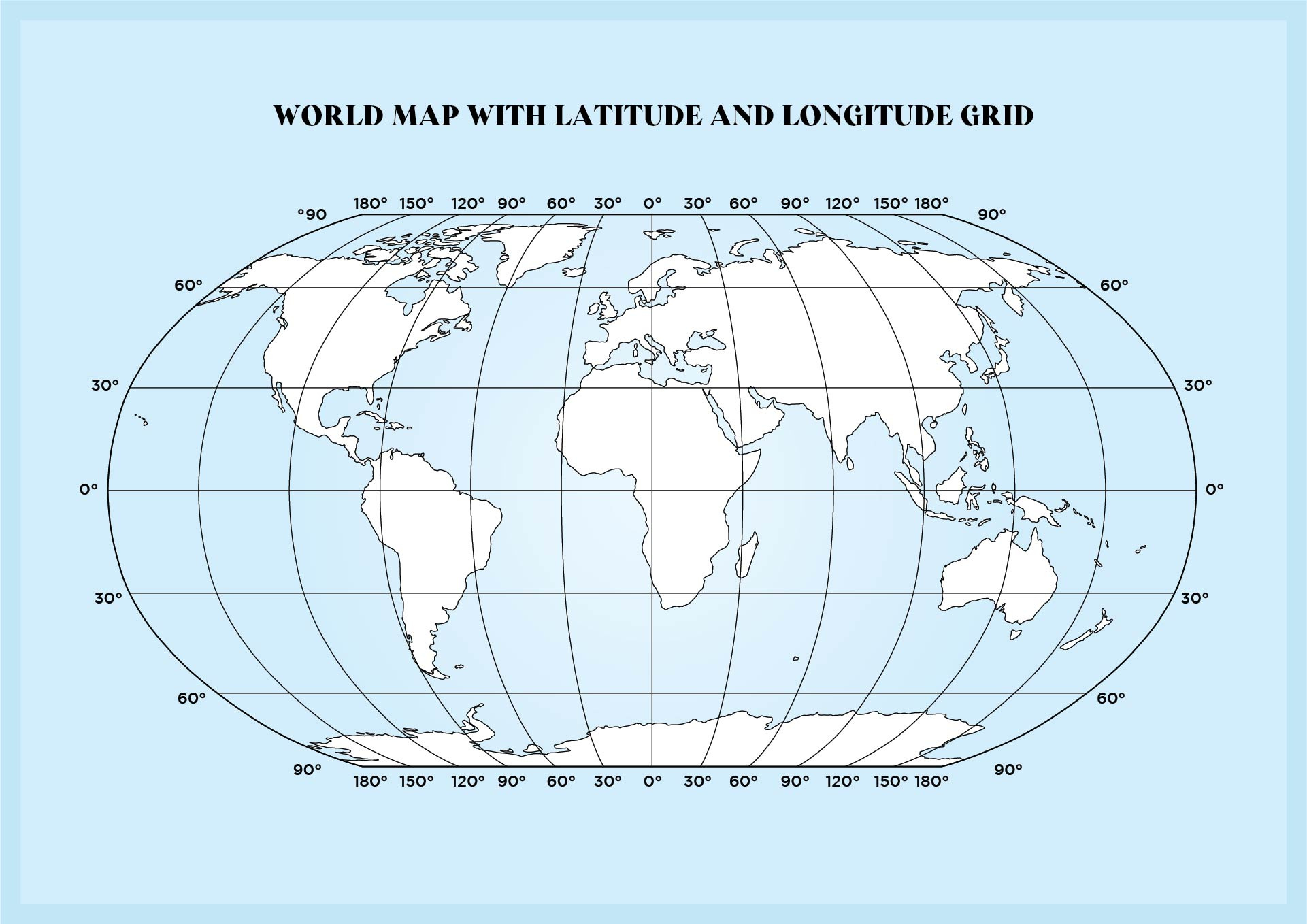 Blank World Maps With Grid - 10 Free Pdf Printables | Printablee within Blank World Map With Latitude And Longitude Printable