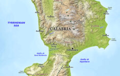 Blue Green Atlas - The Geography Of Calabria, Italy inside Calabria Region of Italy Map