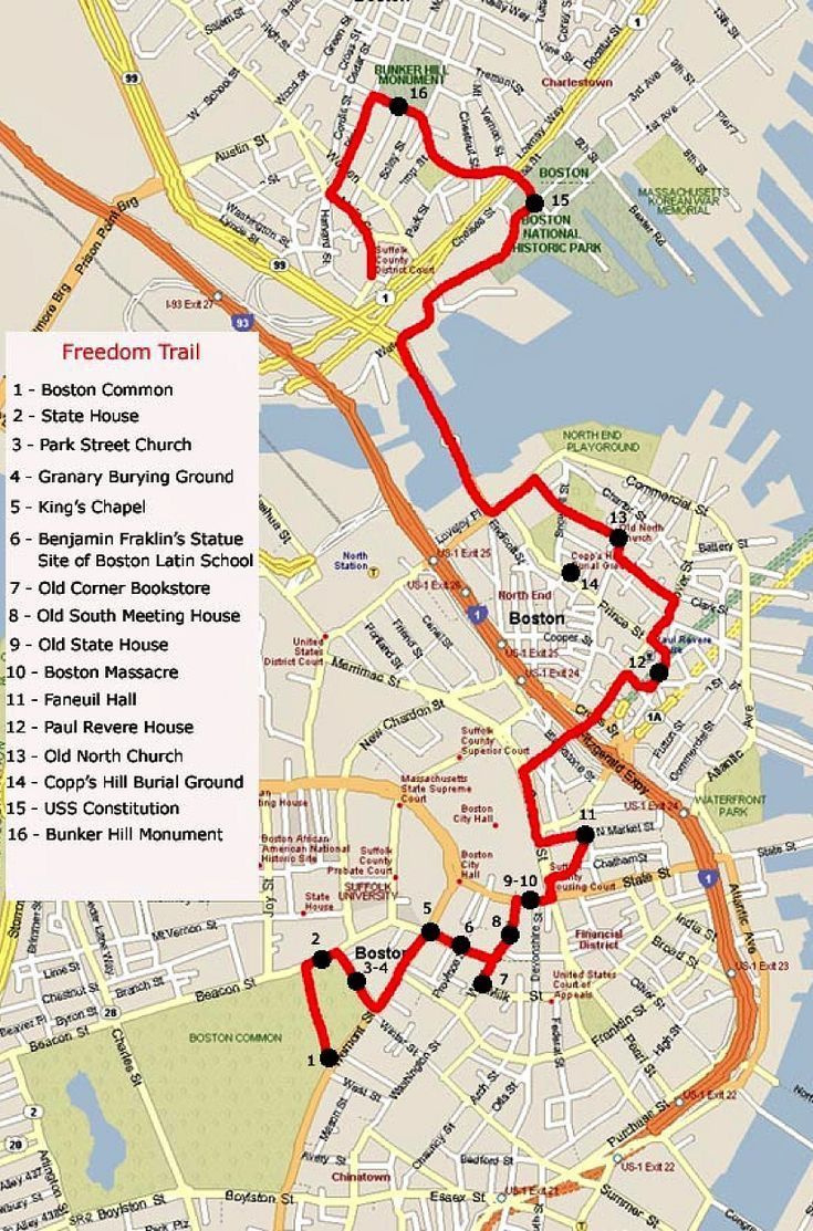 boston freedom trail map for printable map of boston freedom trail Boston Freedom Trail Map for Printable Map Of Boston Freedom Trail