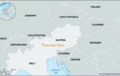 Brenner Pass | Austria, Italy, Alps, Trade Route, & Map | Britannica inside Map Of Austria And Italy