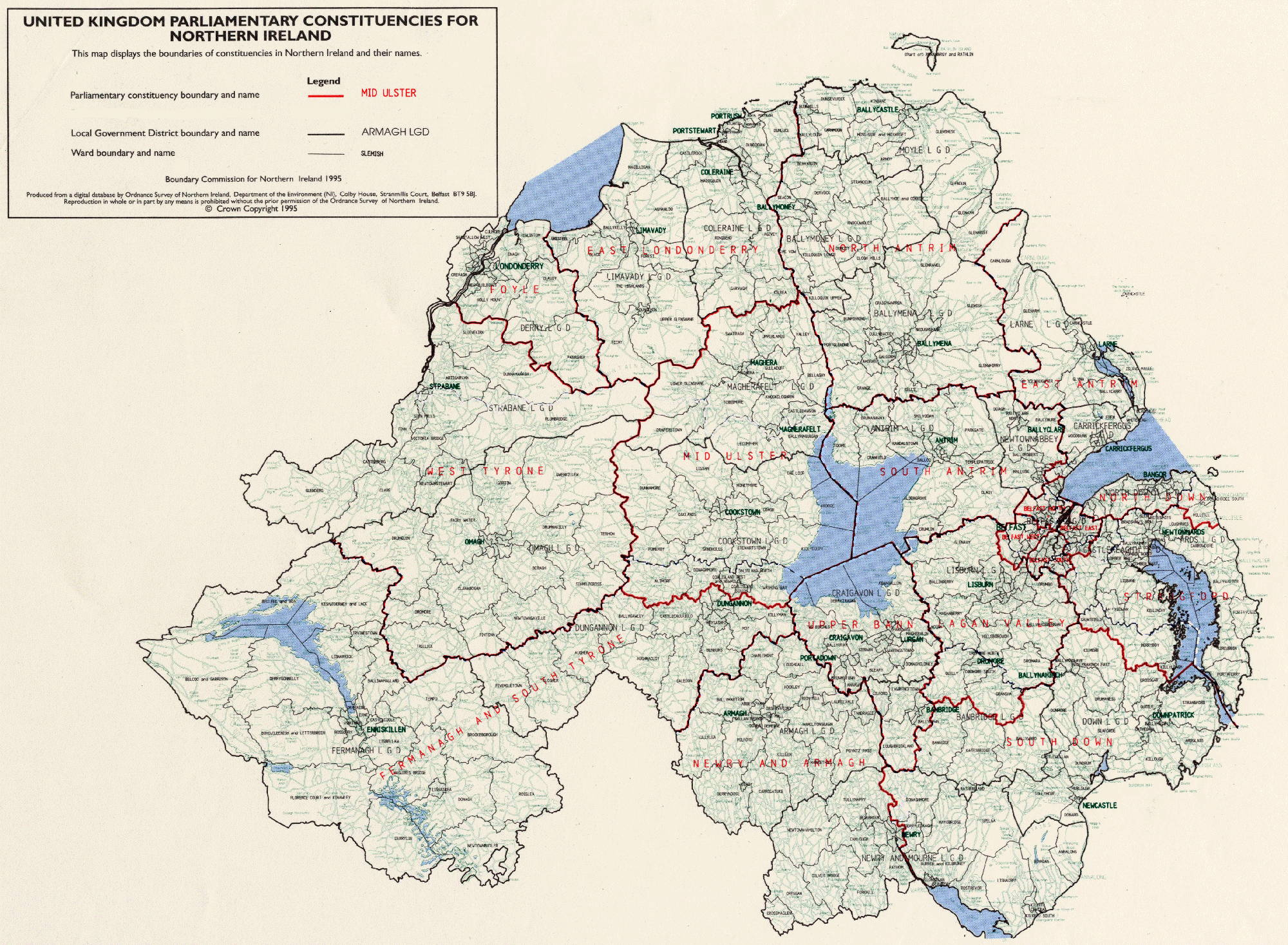 Cain: Maps: Maps Of Ireland And Northern Ireland inside Map Of Northern Ireland Showing Towns