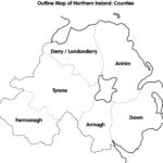 Cain: Maps: Outline Map Of Northern Ireland; Counties Throughout Blank Map Of Northern Ireland Counties