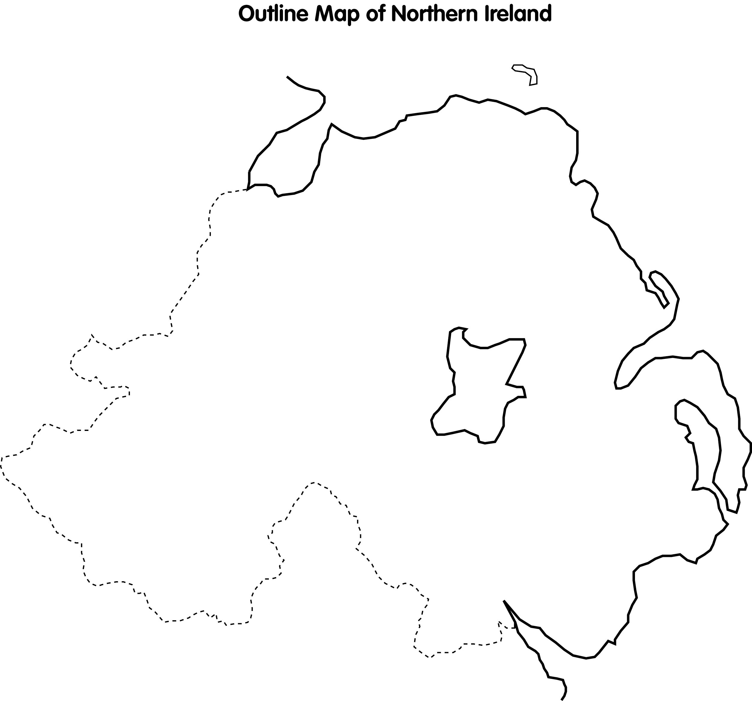 Cain: Maps: Outline Map Of Northern Ireland; Large Map pertaining to Outline Map of Northern Ireland