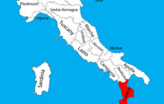 Calabria Italy Province Map Silhouette Royalty Free Vector with Calabria Region Of Italy Map