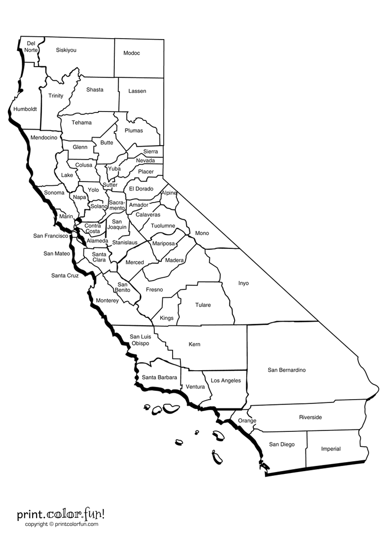 california maps basic facts about the state at printcolorfun inside printable map of california with cities California Maps & Basic Facts About The State, At Printcolorfun inside Printable Map Of California With Cities
