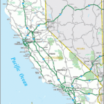 California Road Map Inside Free Printable Road Map Of California