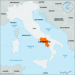 Campania | History, Culture, Map, & Cuisine | Britannica In Map Of Campania Region Italy