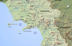 Campania Physical Map pertaining to Map of Campania Region Italy