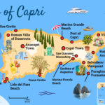 Capri Map Including The Best Places To Visit With Isle Of Capri Italy Map