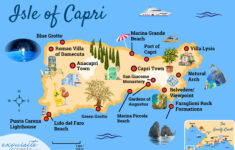 Capri Map Including The Best Places To Visit with Isle Of Capri Italy Map