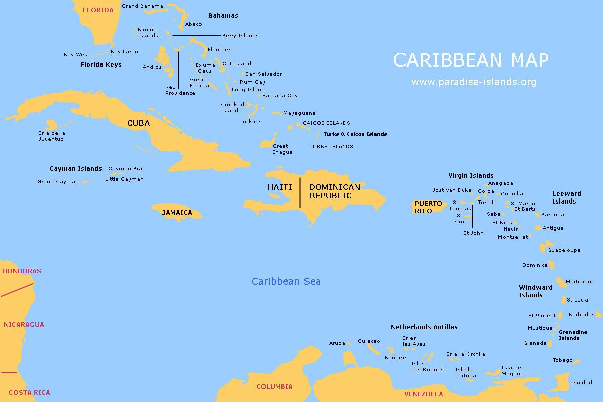 Caribbean Map | Free Map Of The Caribbean Islands throughout Printable Map Of Caribbean Islands With Names