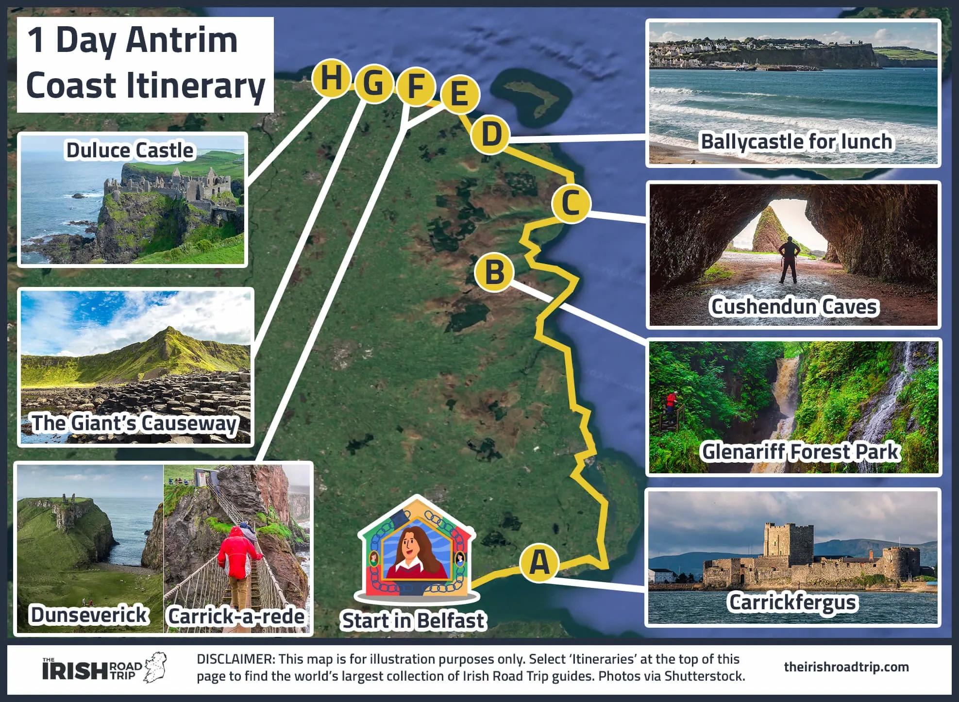 Causeway Coastal Route: Stops, Map + Itinerary (2025) within Map Of Northern Ireland Giant&amp;#039;S Causeway