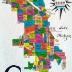 Chicago Neighborhoods Map   Etsy With High Resolution Printable Chicago Neighborhood Map