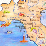 Cinque Terre Italy Map   Etsy Uk For Cinque Terre On Map Of Italy