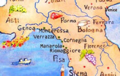 Cinque Terre Italy Map - Etsy Uk for Cinque Terre On Map Of Italy
