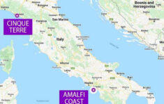 Cinque Terre Vs Amalfi Coast: Which One To Visit & Why (+Map, Info throughout Map Of Italy Amalfi Coast
