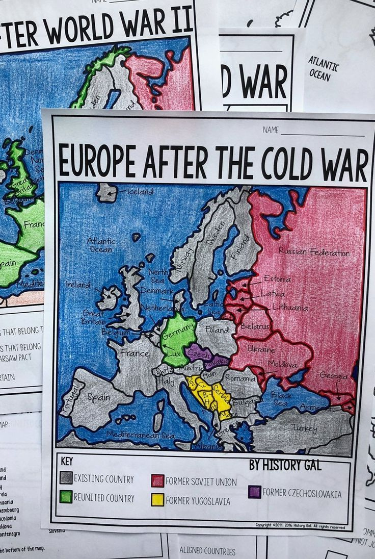 Cold War Map Activity (Print And Digital) within World War 2 Map Worksheets Printables