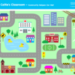 Community Helpers Car Mat   Super Simple Intended For Free Printable Road Map For Toy Cars