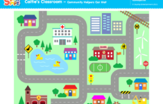 Community Helpers Car Mat - Super Simple intended for Free Printable Road Map For Toy Cars