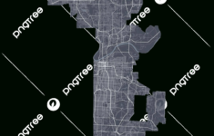 Comprehensive Kansas City Map Streets Cityscapevector Poster inside Blank Map of Kansas City