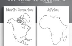 Continents Printable - Etsy.de pertaining to Blackline Masters World Map Continent Printable