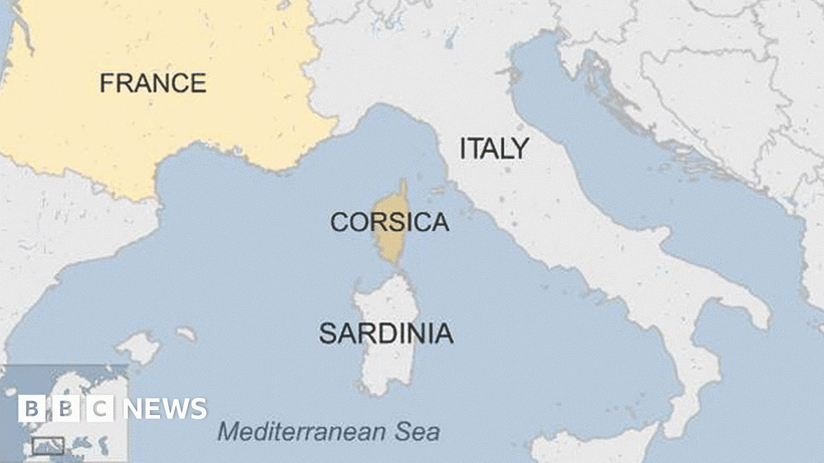 Corsica Profile - Bbc News intended for Map Of France Italy And Corsica