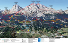 Cortina D'Ampezzo Tofana Trails Map – Ista Gestione Impianti Cortina inside Map of Cortina D&#039;ampezzo Italy