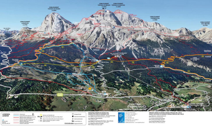 Map of Cortina D’ampezzo Italy