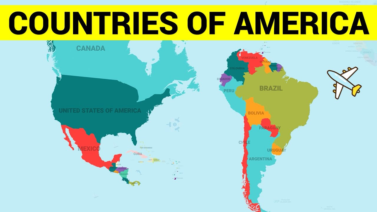 Countries Of America Continent - Learn Map Of North, South And Central American Countries throughout Map Of North Central And South America Countries