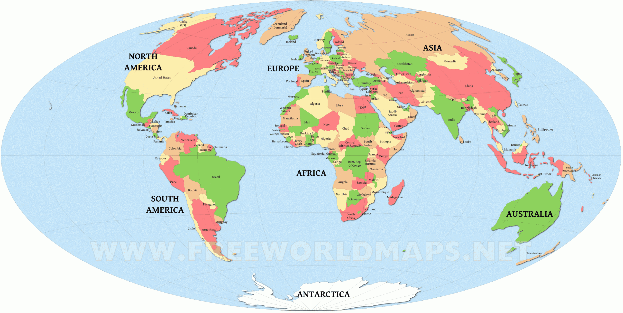 Countries Of The World Map – Freeworldmaps with Free Printable Map Of The World With Countries